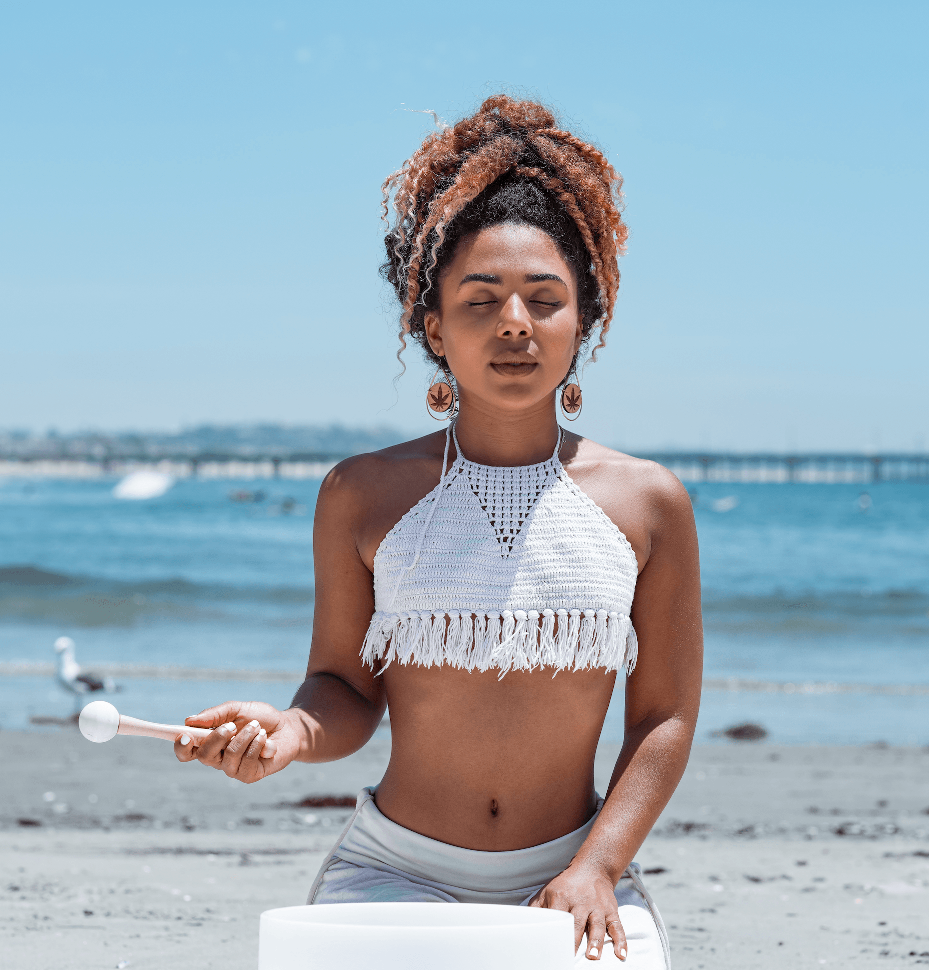 Darrien leading a meditation session